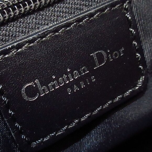 100% Authentic ChristiaDior Logogram Light gray Dark Navy Hand Bag - Picture 11 of 13